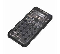 SEAFRONT Live Sound Card ABS Mixer with 6 Voice Modes Type C 3.5mm Portable Sound Changer for Streaming Gaming Voice Chat Singing Recording on Phone and Computer