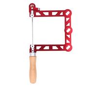 SEAFRONT Mini Hand Saw, Aluminum Alloy U Shape Coping Saw with Wooden Handle, Ergonomic Design, Ideal for Jewelry Making, Woodworking and Metalworking Tools (5 Inch)