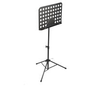 SEAFRONT Music Stand Placement Rack, Adjustable and Lightweight Folding Design, Reinforced Metal Tube, for Instrumental Performance, Height 60-130cm (Black)