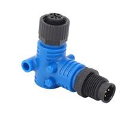 SEAFRONT NMEA 2000 90 Degree Elbow Connector ABS Copper Alloy 5 Pin Marine Terminator 60V 4A IP67 for Yachts Boats Marine Backbone for Lowrance Simrad Navico