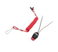 SEAFRONT Outboard Safety Stop Switch, Metal Alloy ABS Emergency Engine Cut Off Switch with Tether Cord, Direct Replacement Control Box for Outboard Motors Boat Operators