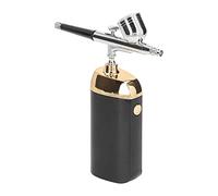 SEAFRONT Oxygen Facial Portable Airbrush, ABS Aluminum Cordless Handheld Makeup Airbrush, USB Charging 2 to 11 PSI 3400mAh, Facial Mist Sprayer for Makeup and Cake Decoration (Black)
