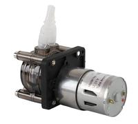 SEAFRONT Peristaltic Pump, DC Brushed Motor Liquid Dosing Pump with 300 Ml per Min, Stainless Steel ABS, Low Pulsation, 4 X 7.2 Mm Silicone Tube for Aquarium Laboratory Industrial Use (24V)