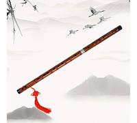 SEAFRONT Piccolo Flute Bamboo Flute, Reddish Brown Bitter Bamboo, C Key Traditional Instrument for Beginners and Culture Lovers