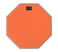 SEAFRONT Practice Drum Pad 12 Inch Double Sided with Rubber Wood & EVA Polymer for Drummers, Silent Drum Pad, Dumb, Quiet Practice (Orange)