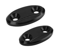 SEAFRONT Rearview Mirror Base Cover, Aluminum Alloy Mirror Hole Cover 2pcs, Dust and Water Blocking, Easy Install Cap for S1000RR 2009 2019 R1 2007 2014 (Black)