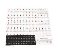 SEAFRONT Removable Reusable Keyboard Colorful Transparent Note Labels Letters Large Letter Stickers for Piano Beginner Sticker, Designed to Help Beginners and Children Learn How to Play