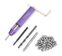 SEAFRONT Screw Thread Inserts M4 X 2D Stainless Steel Helical Screw Thread Inserts 50pcs with Installation Tool Tap Drill Bit for Aluminum Materials
