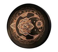 SEAFRONT Shaman Drum Hand Drum Sound Healing Tool with Stick for Spiritual Music and Home Decor (black)
