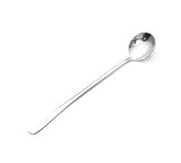 SEAFRONT Stainless Steel Spoon, Long Handle Stirring Spoon for Coffee Tea and Ice Cream, Elegant Design for Home Use (Round Head)