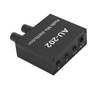 SEAFRONT Stereo Mixer Audio Distributor 2 Input 2 Output Audio Amplifier Mixer Signal Booster with Aluminum Alloy Case for Headphones Speakers TV Computer Phone