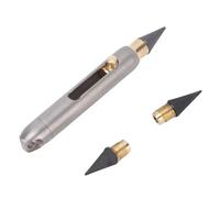 SEAFRONT Ti Keychain Pen Retractable Portable Everlasting Graphite Alloy Pencil Mini Writing Tool with 2 Nibs for Sketch Drawing Writing and Outdoor Use