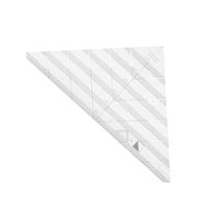 SEAFRONT Triangular Acrylic Quilting Ruler 23.3cm x 12.2cm with Precise Scale Lightweight Clear Data Easy to Use for Flying Geese Strip Tube Sewing Projects