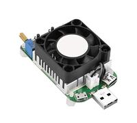SEAFRONT USB Electronic Load, Intelligent Constant Current Discharge Tester, 4 to 25V 25W Adjustable Resistor Voltage Meter, LED Display with Cooling Fan for Battery Charger Cable Testing