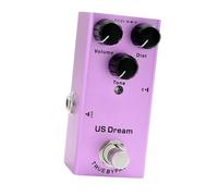 SEAFRONT Vintage Overdrive Guitar Effect Pedal, Mini Metal Drive Distortion Boost with LED Indicator, 10 Types of Analog Chorus Digital Delay Tremolo Effects for Electric Guitars (Purple)