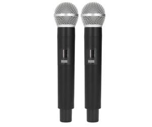 SEAFRONT Wireless Microphone Set Professional Karaoke Mic System Rechargeable Receiver Handheld Microphones Singing Machine Wireless Dynamic Microphone System Handheld Karaoke Singing