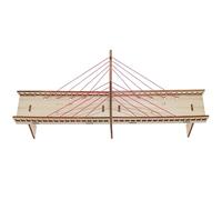 SEAFRONT Wooden Bridge Educational Toy, Composite Wood Puzzle Bridge Model 28 X 6.4 X 16.3cm, Assembly STEM Science Experiment Kit for Kids Age 6 Plus Classroom Home