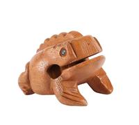 SEAFRONT Wooden Guiro Percussion Instrument Hand Carved Croaking Rasp 6.1in with Scraper 5 Sizes for Music Learning Desk Decor Meditation Classroom and Office Use (No. 3 10.6CM)