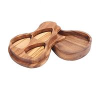 SEAFRONT Wooden Guitar Picks Box Set, Guitar Picks Holder Case for Electric Guitars Classical Guitars Bass Ukulele, with Wooden Material (Large pick set)