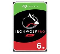 Seagate 6TB IronWolf Pro 3.5 inch 7200 RPM Internal Hard Drive for 1-16 Bay NAS Systems (256MB Cache, 300TB/Year Workload Rate, up to 214MB/s) - Silver