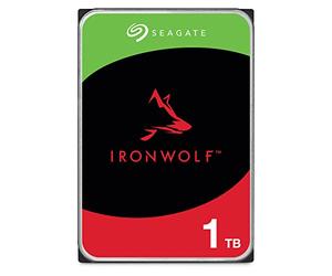 Seagate agate IronWolf, 1 TB, Enterprise Internal NAS HDD - CMR 3.5 Inch, SATA 6 Gb/s, 5400 RPM, 64 MB Cache for RAID NAS, Rescue Services (ST1000NT008)