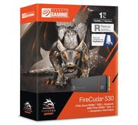 Seagate FireCuda 530, 1 TB, Internal Solid State Drive - M.2 PCIe Gen4 ×4 NVMe 1.4, transfer speeds up to 7300 MB/s, 3D TLC NAND, 1275 TBW, Heatsink, 3 year Rescue Services (ZP1000GM3A023)