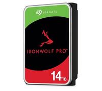 Seagate IronWolf Pro, 14 TB, Enterprise NAS Internal HDD -CMR 3.5 Inch, SATA 6 Gb/s, 7,200 RPM, 256 MB Cache for RAID Network Attached Storage, 3 year Rescue Services (ST14000NT001)