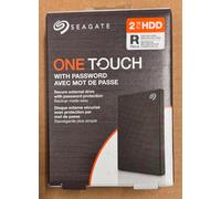 SEAGATE ONE TOUCH PASSWORD 2 TB PORTABLE EXTERNAL HARD DRIVE - NEW BOXED BLACK