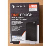 SEAGATE ONE TOUCH PASSWORD 4TB PORTABLE EXTERNAL HARD DRIVE - NEW BOXED BLACK