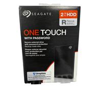 Seagate One Touch With Password External HDD 2TB - Black USB PC MAC BNIB