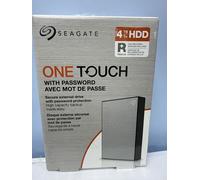 Seagate One Touch with Password Portable Hard Drive 4TB Silver Grey New HDD USB