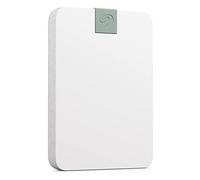 Seagate Ultra Touch HDD, 2 TB, External HDD, Cloud White, Post-Consumer Recycled Material, USB-C Compatibility with PC, Mac & Chromebook, Dropbox and Mylio Included, 2yr Rescue Services (STMA2000400)