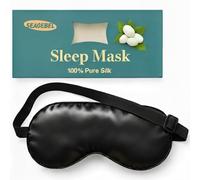 SEAGEBEL Sleep Mask, 100% Pure Mulberry Silk Eye Masks with Adjustable Strap for Sleeping, Mulberry Silk, Eye Sleep Shadow, Blocks Light, Reduce Puffy Eyes, Travel Gifts