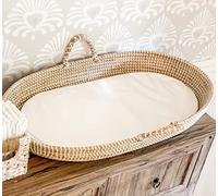 Seagrass Baby Changing Basket with Thick Waterproof Pad | Diaper Changing Station for Nursery