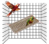 Seagrass Bird Ladder Mat, 16 x 7 inches, Natural Woven Hammock Climbing Rope, Pet Cage Toy for Parrots, Parakeets, Cockatiel