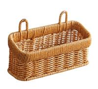 Seagrass Storage Basket - Hanging Woven Baskets, Space Saving Storage Rack, Compact Fruit Toy Laundry Holder | Entryway, Kitchen, Bathroom, Playroom for Entrance
