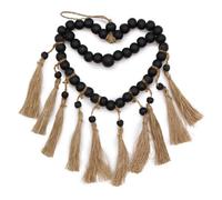 Seagrass Wall Decor - Boho Heart Bead Mobile For Tranquil Spaces