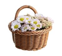 Seagrass Woven Basket - Boho Wall Organizer Baskets | Natural Flower Holder Bins, Handwoven Seagrass Storage Container Rack, Decorative Rustic Hanging Mail Plant Organizer Basket For Home Office