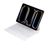 Seagtigau Magic Keyboard Case for iPad Pro 13 inch M5 (2025) & M4 (2024), Magnetic Keyboard Case with Multi-Touch Trackpad, Backlit (White, iPad Pro 13 inch M4/M5)