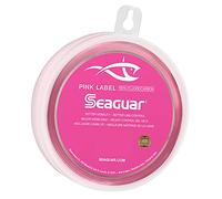 Seaguar Pink Label Fluorocarbon Fishing Leader Line - Hint of Pink, Better Visibility and Line Control, 100% Fluorocarbon with Minimal Stretch, Abrasion Resistant and Excellent Strength, 25 Yards
