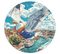 Seagull 1000 Piece Round Jigsaw Puzzles for Adults Kids 14+ Animal Unique Challenge And Cool 1000pcs (67.5x67.5cm)
