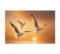 Seagull 1000 Piece Wooden Jigsaw Puzzles for Adults Puzzle Learning Educational Toys Family Games for Kids Jigsaws (75×50cm)