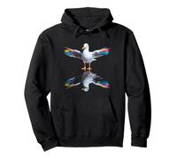 Seagull Art Bird Portrait Animal Colorful Graphic Seagull Pullover Hoodie