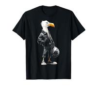 Seagull Bird Holds Helmet Drawing Portrait Motif Seagull T-Shirt