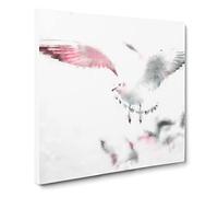 Seagull Birds in the Light Canvas Print | Gallery Wrapped 30mm Frame Wall Art | 14x14 inches | Ready to Hang | Modern Bird Picture | Living Room Bedroom Lounge Office