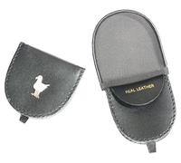 Seagull Black Leather Coin Purse - Compact Wallet with 2 Compartments 696