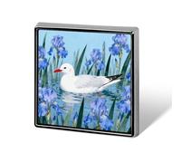 Seagull by Iris Flower Brooch Pins Lapel Pins for Men Women Badge Button Cover Decorative Jewelry Charms for Hats Bags Backpacks Suits Shirts Scarves Clothing Accessories Banquet Wedding Gift