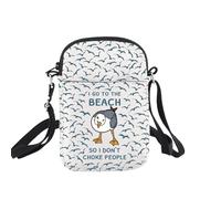 Seagull Crossbody Bag Sea Gull Gifts BeachBird Gifts I Go To The Beach So I Don't Choke People Funny Beach Gift Sling Bag