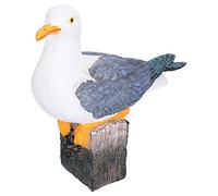Seagull Figurine Decorations, Garden Bird Statue, Animal Ornament Cute Appearance Vivid Lifelike Exquisite Workmanship Nautical Decor for Home Decor Gifts