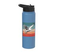 Seagull Flight Freedom Soaring Feathers Grace Birds Sky Stainless Steel Insulated Water Bottle